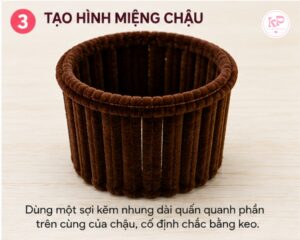 Cách Làm Chậu Hoa Bằng Kẽm Nhung Đơn Giản
