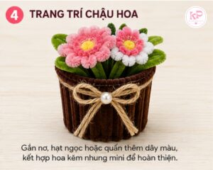 Cách Làm Chậu Hoa Bằng Kẽm Nhung Đơn Giản