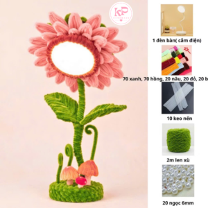 set nguyên liệu làm đèn bàn từ kẽm nhung