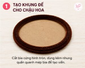 Cách Làm Chậu Hoa Bằng Kẽm Nhung Đơn Giản