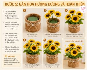 Cách Làm Chậu Hoa Hướng Dương 