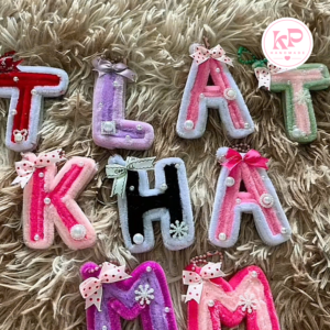 Móc Khóa Tên Chữ Cái Kẽm Nhung