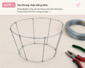 Cách Làm Chậu Hoa Lan Bằng Kẽm Nhung Đẹp