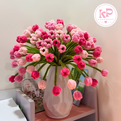 Mẫu hoa kẽm nhung chưng tết: Hoa tulip