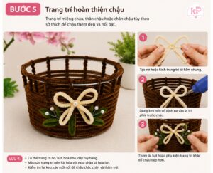 Cách Làm Chậu Hoa Lan Bằng Kẽm Nhung Đẹp