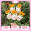 Hoa Tulip Handmade Kết Hợp Thú Kẽm Nhung
