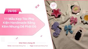 11 Mẫu Kẹp Tóc Phụ Kiện Handmade Bằng Kẽm Nhung Dễ Phối Đồ