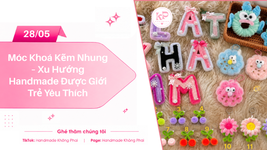 Móc khoá kẽm nhung