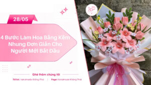 4 Bước Làm Hoa Bằng Kẽm Nhung Đơn Giản Cho Người Mới Bắt Đầu