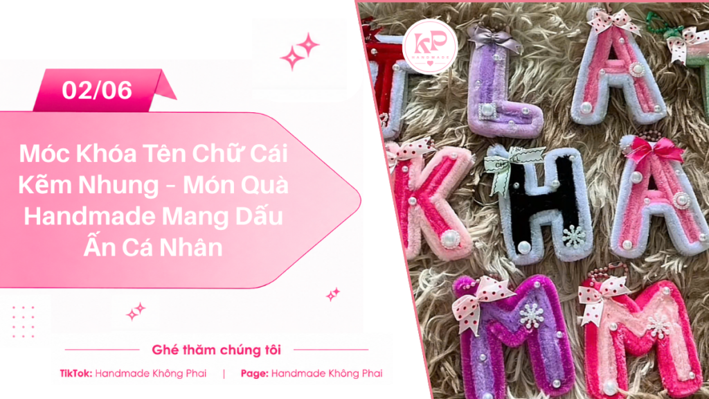 Móc Khóa Tên Chữ Cái Kẽm Nhung