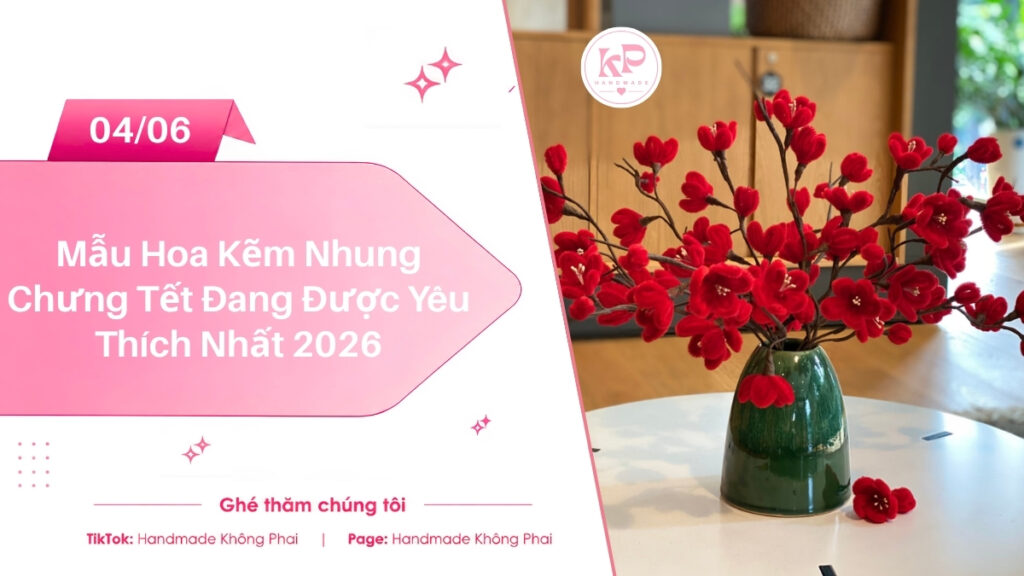 Mẫu Hoa Kẽm Nhung Chưng Tết Đang Được Yêu Thích Nhất 2026